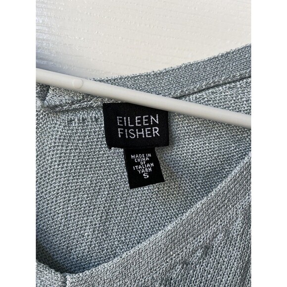 Eileen Fisher Italian Yarn Sweater Top Long Sleeve V Neck Casual Luxury Size S - Picture 3 of 10